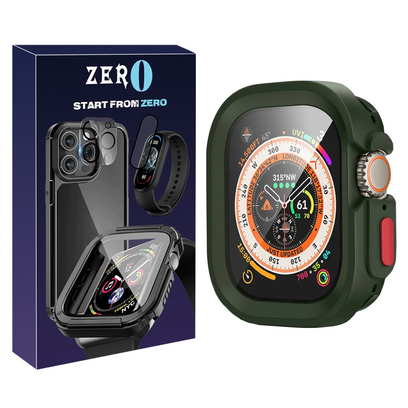 کاور زیرو مدل Armor Shield ZR مناسب برای اپل واچ Ultra / Ultra 2 سایز 49 میلی متری به همراه محافظ صفحه نمایش