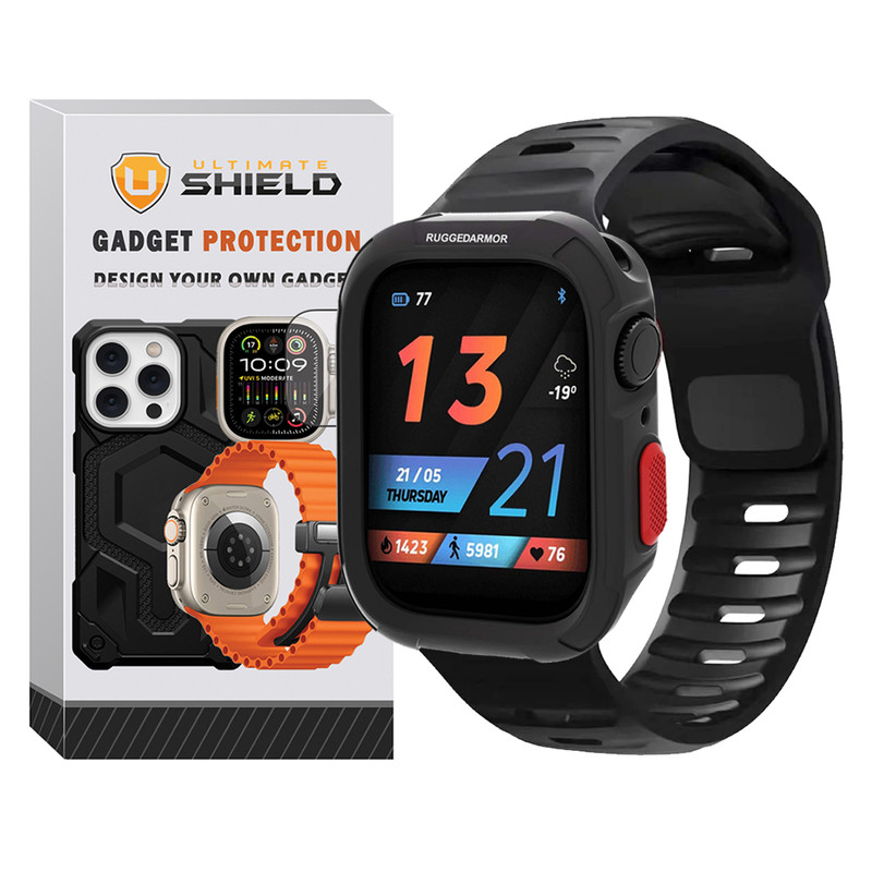 بند آلتیمیت شیلد مدل SPG Rugged مناسب برای اپل واچ Series 11 سایز 42mm به همراه کاور