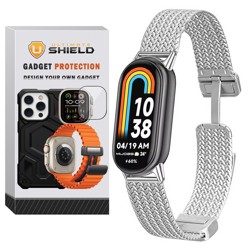 بند آلتیمیت شیلد مدل Braided MetalMag مناسب برای ساعت هوشمند شیائومی Mi Band 8 (12mm)