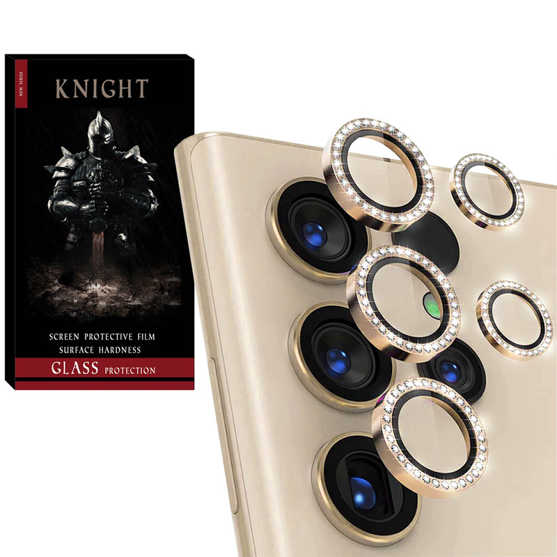 محافظ لنز دوربین نایت مدل Diamond-Ring-KT مناسب برای گوشی موبایل سامسونگ Galaxy S24 Ultra