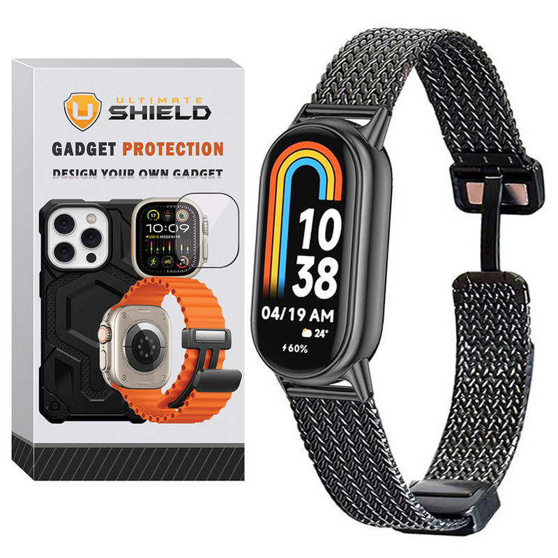 بند آلتیمیت شیلد مدل Braided MetalMag مناسب برای ساعت هوشمند شیائومی Mi Band 9 (12mm)