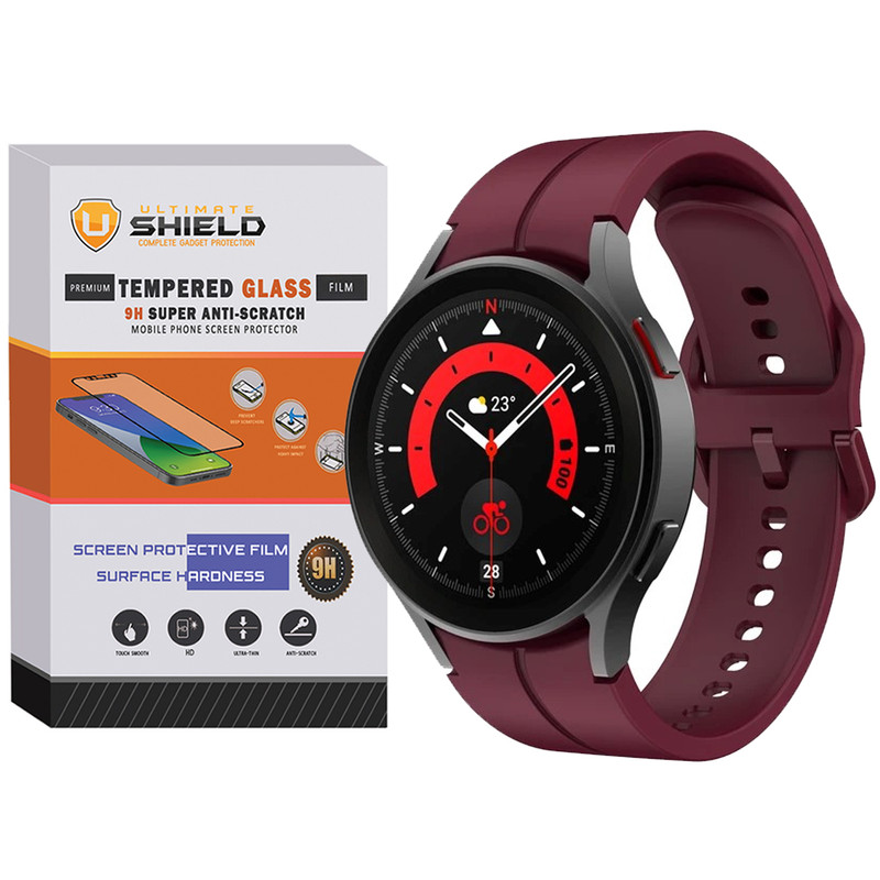 بند آلتیمیت شیلد مدل Silic-ORG-UL مناسب برای ساعت هوشمند سامسونگ Galaxy Watch 4/5/6 سایز 40/43/44/46/47 میلی متری