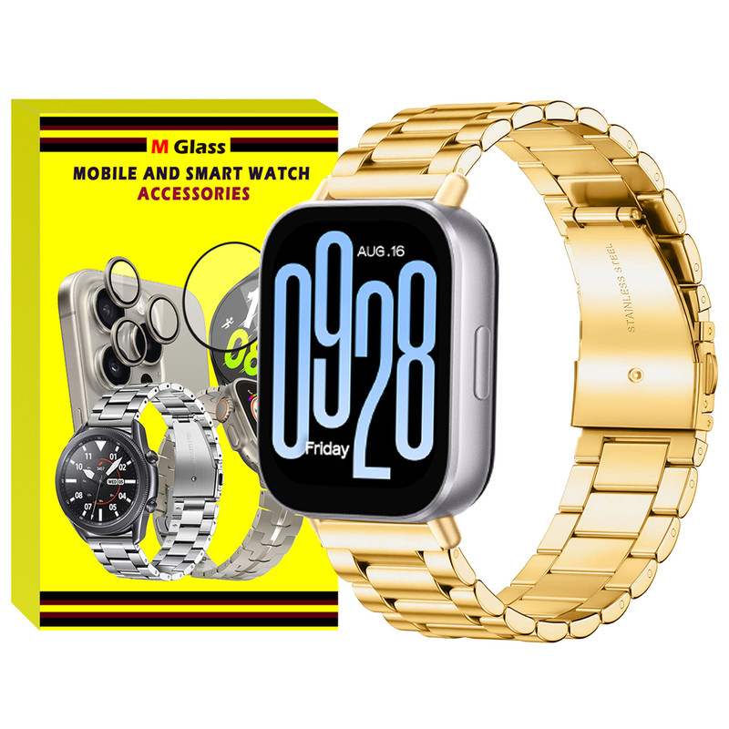 بند ام‌گلس مدل 3Row MG TW مناسب برای ساعت هوشمند شیائومی Redmi Watch 5 Active / Watch 5 Lite 22mm
