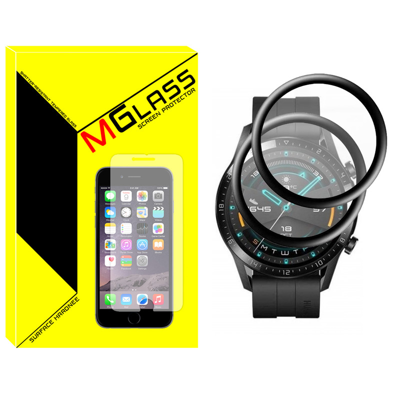 محافظ صفحه نمایش ام گلس مدل GLS_Pmma مناسب برای ساعت هوشمند هوآوی GT2 46mm بسته دو عددی
