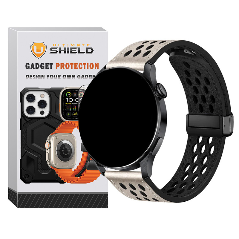 بند آلتیمیت شیلد مدل Dot Leather Magnet مناسب برای ساعت هوشمند سامسونگ Galaxy watch Active 40mm / Active 2 40mm / Active 2 44mm