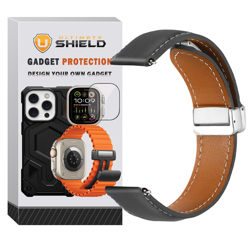 بند آلتیمیت شیلد مدل MAG Leather UL مناسب برای ساعت هوشمند آمیزفیت GTS / GTS 2 / GTS 2 mini / GTS 2E / GTS 3