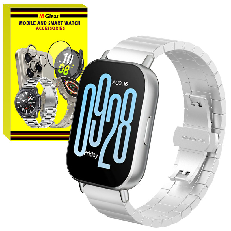 بند ام‌گلس مدل Swatch Link MG TW مناسب برای ساعت هوشمند شیائومی Redmi watch 5 Lite 22mm