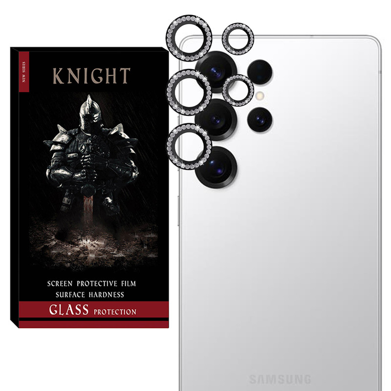 محافظ لنز دوربین نایت مدل RNG Diamond KT مناسب برای گوشی موبایل سامسونگ Galaxy S23 Ultra