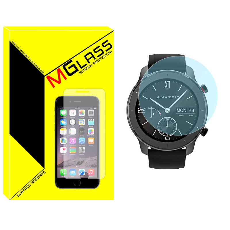 محافظ صفحه نمایش شیشه‌ای ام‌گلس مدل Glass-MG مناسب برای ساعت هوشمند امیزفیت GTR 47mm