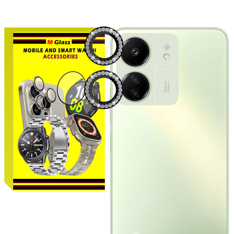 محافظ لنز دوربین فلزی ام‌گلس مدل RNG Diamond MG مناسب برای گوشی موبایل شیائومی Redmi 13C
