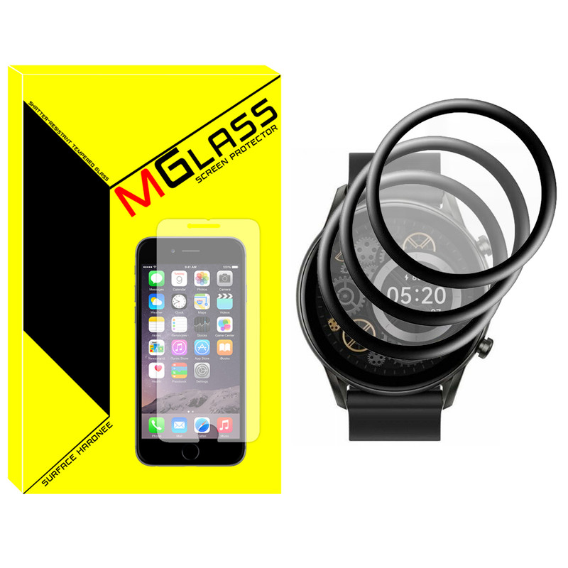 محافظ صفحه نمایش ام گلس مدل GLS_Pmma مناسب برای ساعت هوشمند هایلو RT2 بسته سه عددی