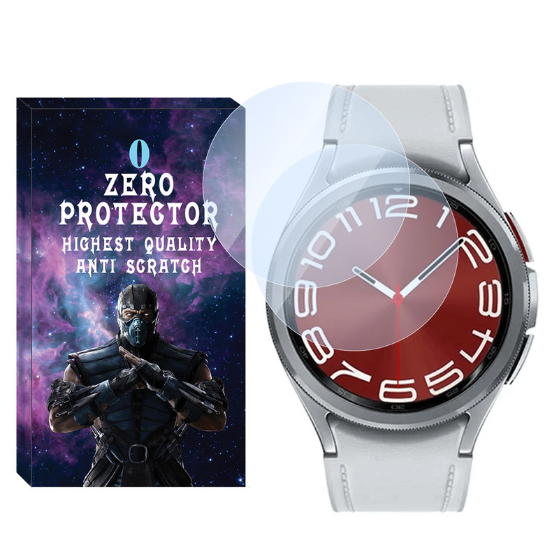 محافظ صفحه نمایش شیشه‌ای زیرو مدل SH-ZR مناسب برای ساعت هوشمند سامسونگ Galaxy watch 6 Classic 47mm بسته دو عددی