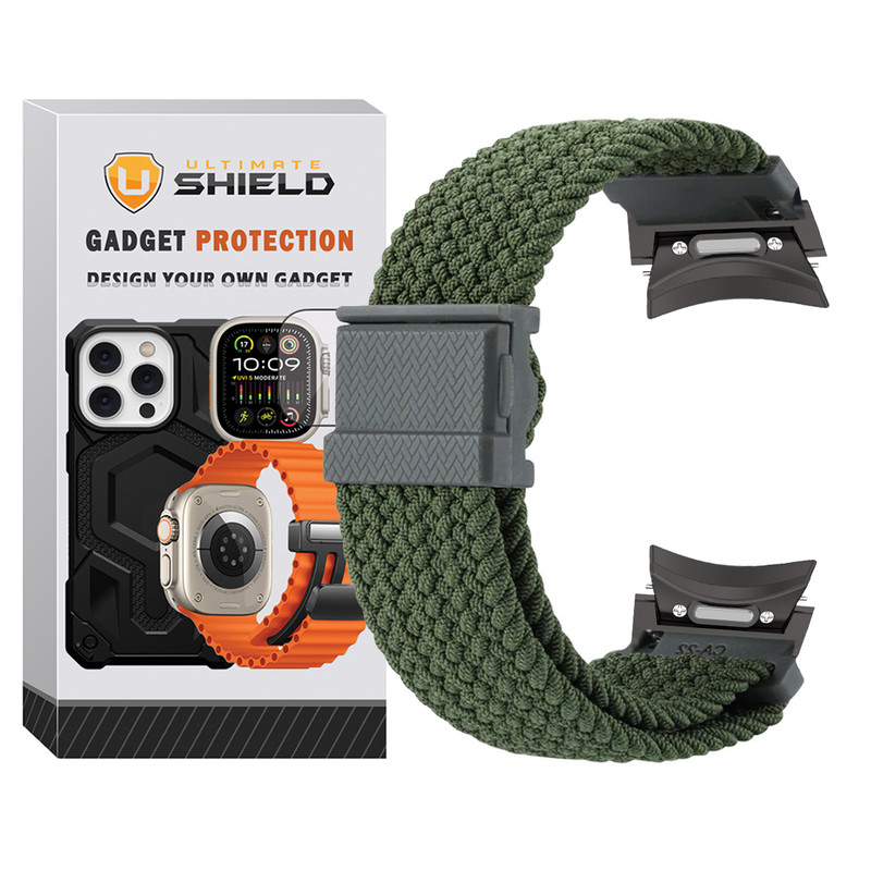 بند آلتیمیت شیلد مدل Braided Magnet BTN BK مناسب برای ساعت هوشمند سامسونگ Galaxy Watch 7 40mm / Watch 7 44mm / Watch FE 40mm