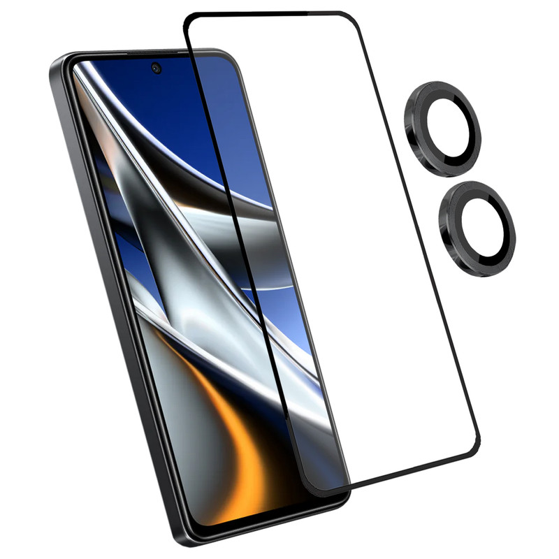 محافظ صفحه نمایش آکوآرا مدل Premium Fring مناسب برای گوشی موبایل شیائومی Redmi Note 13 Pro 5G به همراه محافظ لنز دوربین