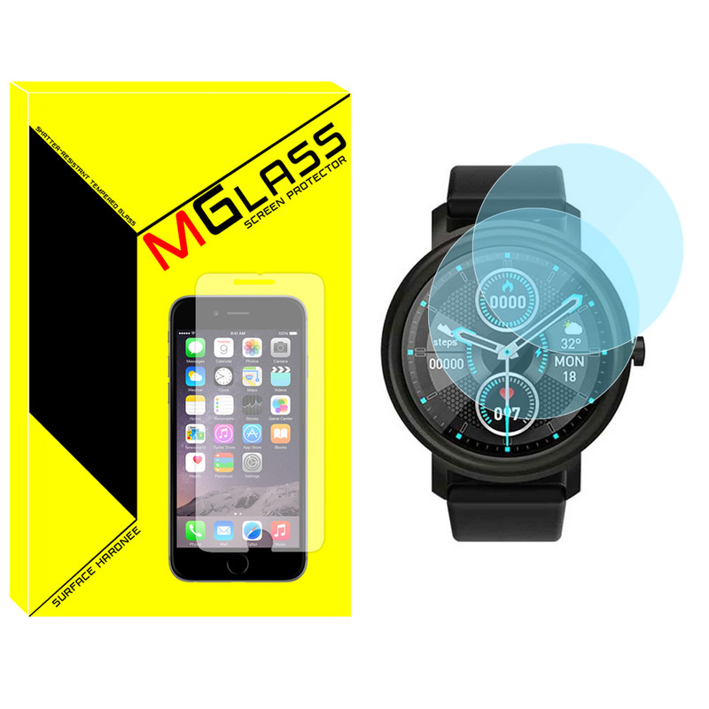 محافظ صفحه نمایش شیشه‌ای ام‌گلس مدل Glass-MG مناسب برای ساعت هوشمند میبرو Air بسته دو عددی