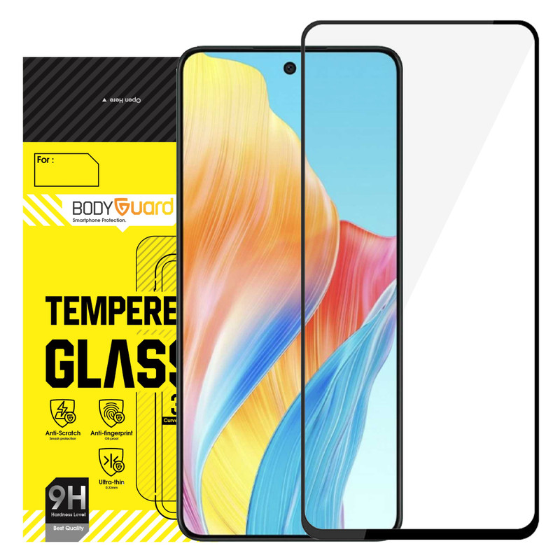محافظ صفحه نمایش شیشه ای بادیگارد مدل FO مناسب برای گوشی موبایل اوپو A58 4G