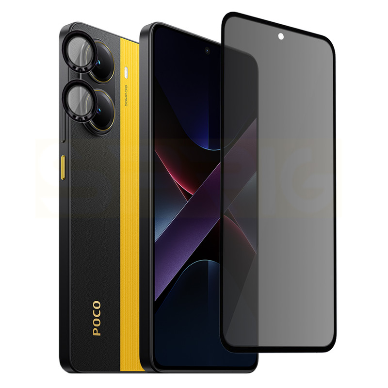 محافظ صفحه نمایش اسپریگ مدل PRV_Ring مناسب برای گوشی موبایل شیائومی Poco X7 Pro به همراه محافظ لنز دوربین