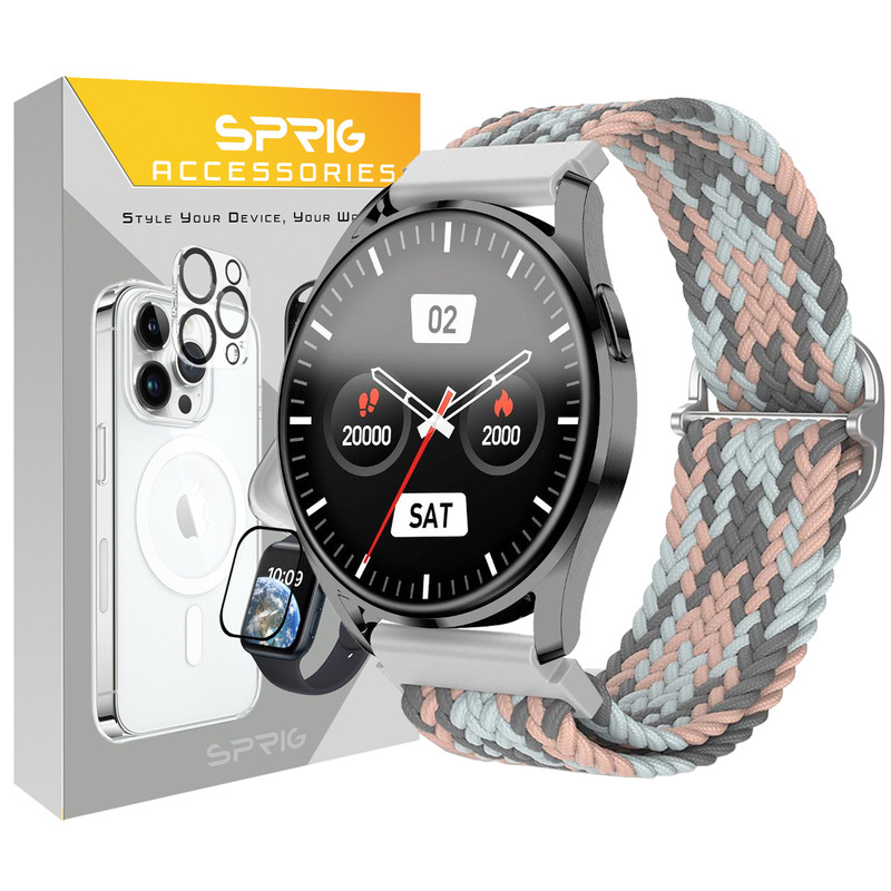 بند اسپریگ مدل Braided NC TW مناسب برای ساعت هوشمند شیائومی S1 / S1 Active / S2 / Mi Watch XMWTCL02 / Mi Watch Color 2 / Mi Watch Color