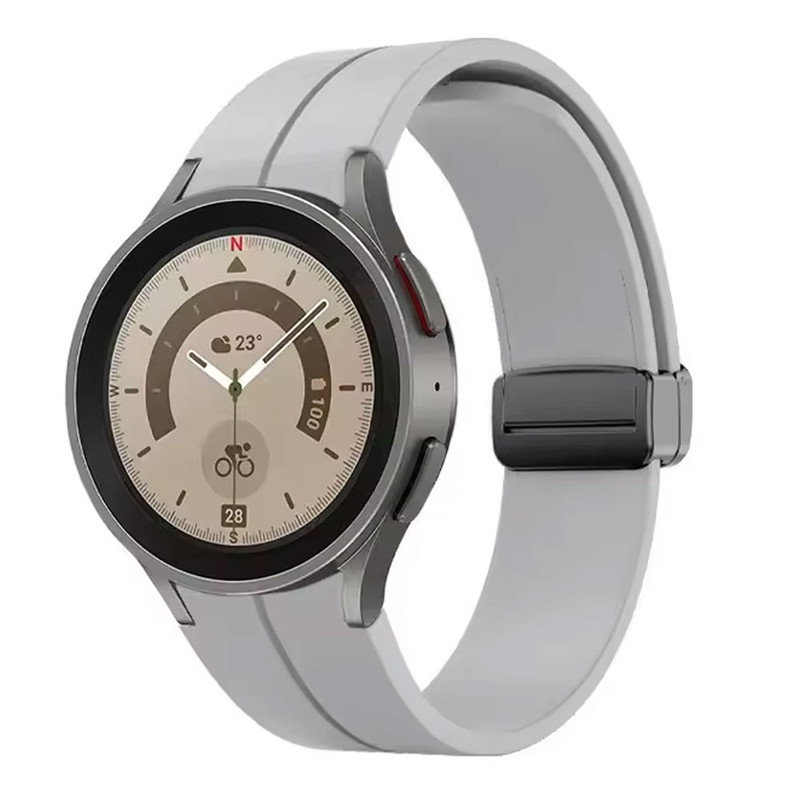 بند اسپریگ مدل Silic ORG Magnet مناسب برای ساعت هوشمند سامسونگ Galaxy Watch 4/5/6/7/FE size 40/43/44/46/47mm