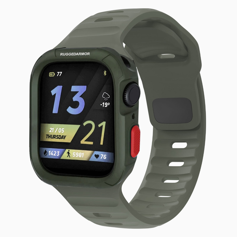 بند اسپریگ مدل Spig Rugged Armor مناسب برای اپل واچ Series Se 44mm به همراه کاور