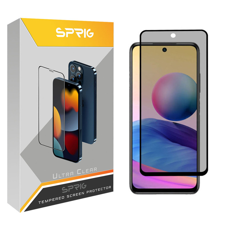 محافظ صفحه نمایش حریم شخصی اسپریگ مدل PRVSP مناسب برای گوشی موبایل شیائومی Redmi Note 10 / Note 10s