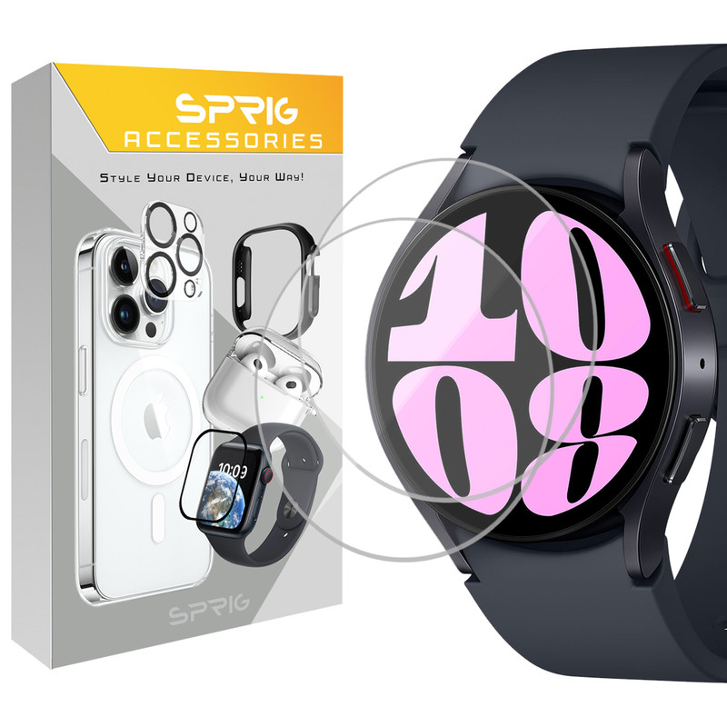 محافظ صفحه نمایش شیشه ای اسپریگ مدل SPG مناسب برای ساعت هوشمند سامسونگ Galaxy watch 4 40mm / watch 5 40mm / watch 6 40mm مجموعه 2 عددی