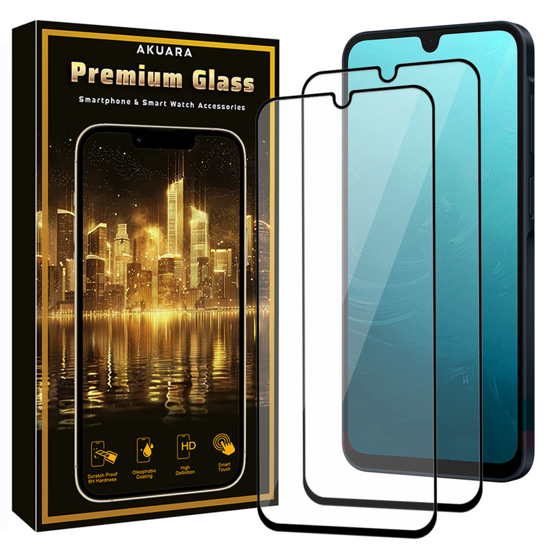 محافظ صفحه نمایش آکوآرا مدل Premium FLL2 مناسب برای گوشی موبایل شیائومی Redmi 14C 4G / Redmi 14C 5G / Redmi 14R بسته دو عددی
