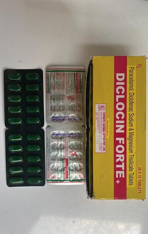 قرص هفت درد اصل دیکلوسین فورت (پک کامل 10 ورق 20تایی)