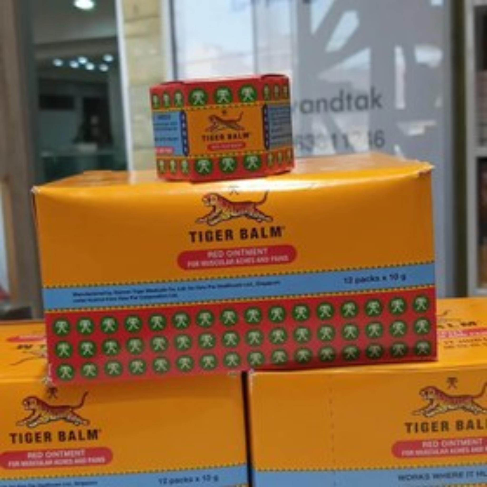پک کامل پماد تسکین درد تایگر (ویکس ببری قرمز) Tiger Balm Red Ointment وزن 10 گرم (اورجینال)