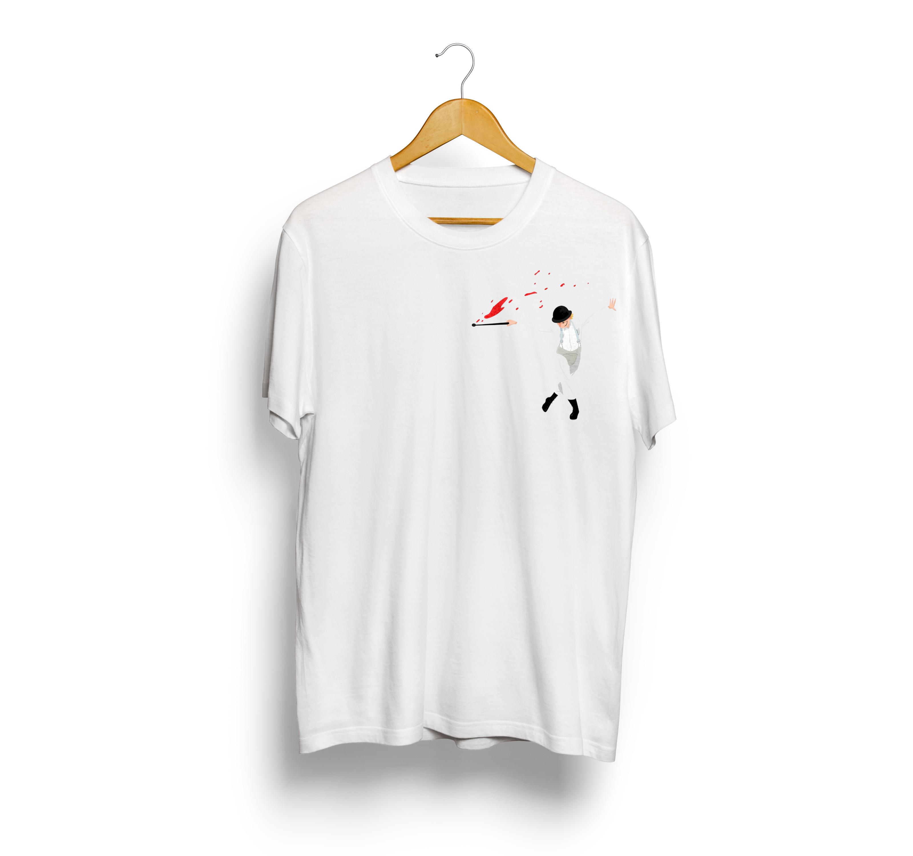 تیشرت سفید طرح A Clockwork Orange (پرتقال کوکی) کد 3819