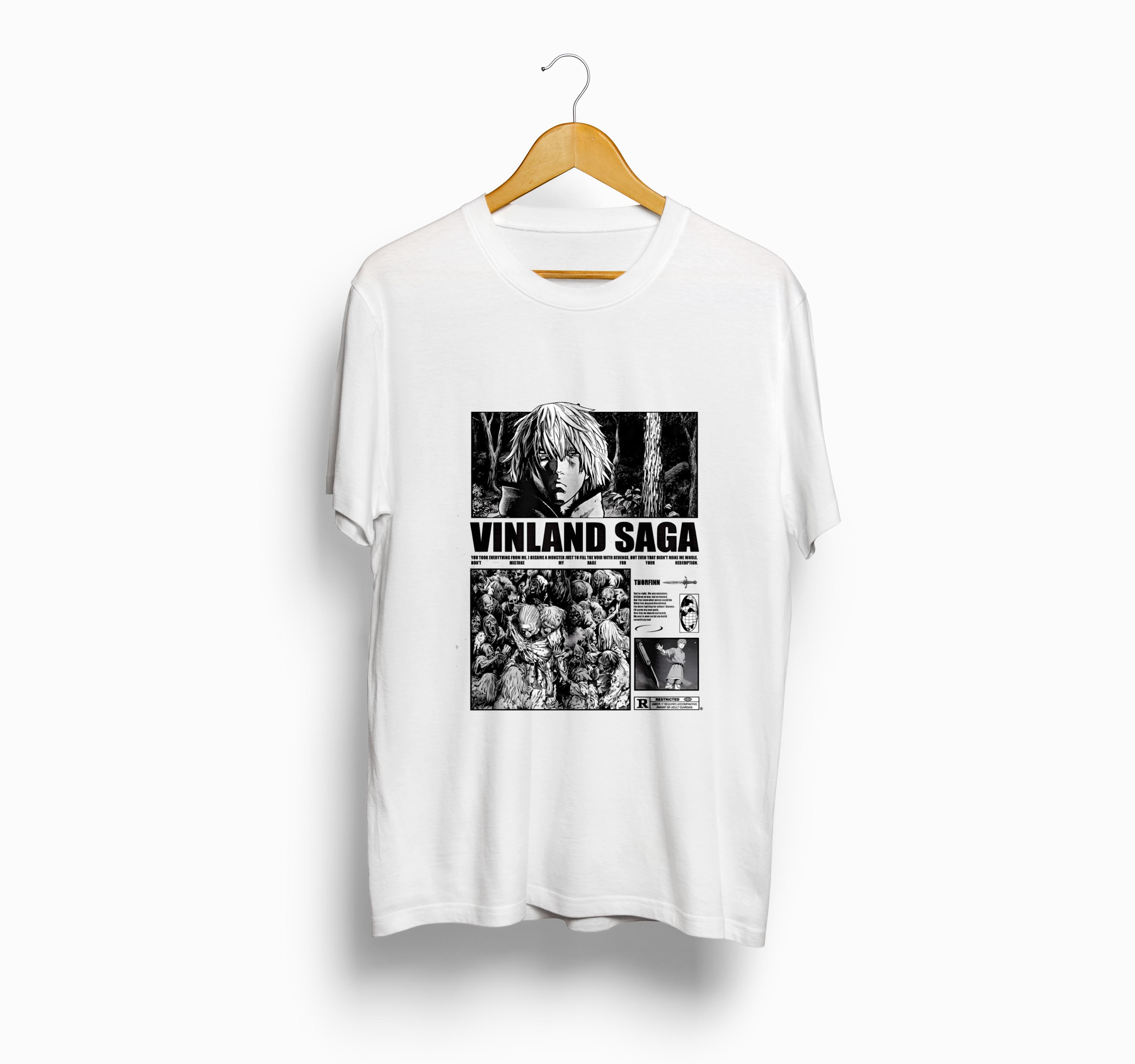تیشرت سفید طرح Vinland Saga ( وینلند ساگا ) کد 3691