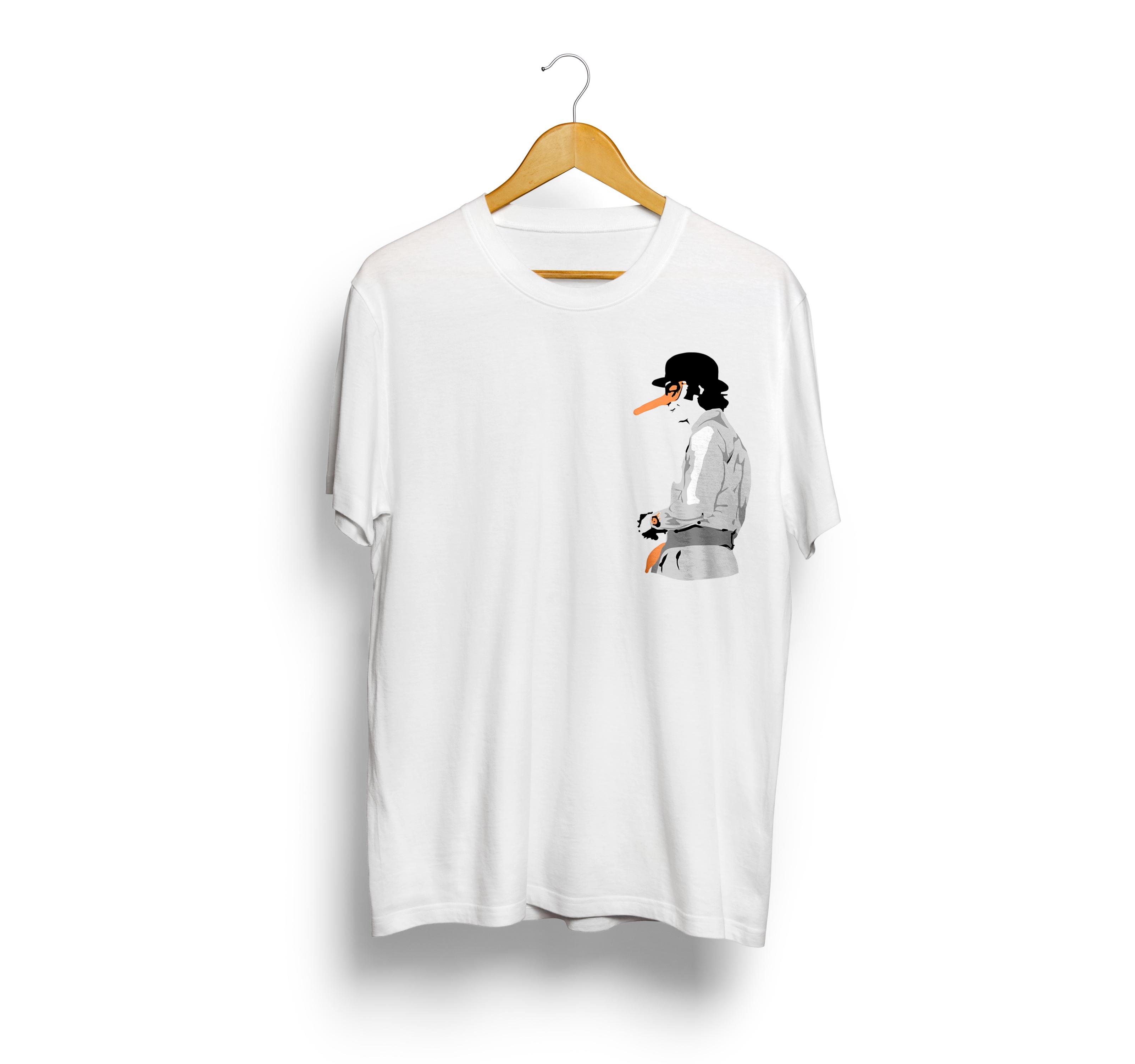 تیشرت سفید طرح A Clockwork Orange (پرتقال کوکی) کد 7482