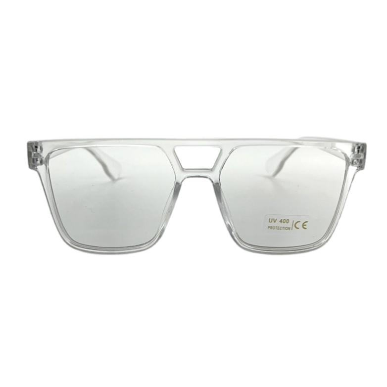 فریم عینک طبی زنانه و مردانه عدسی شفاف یووی ۴۰۰