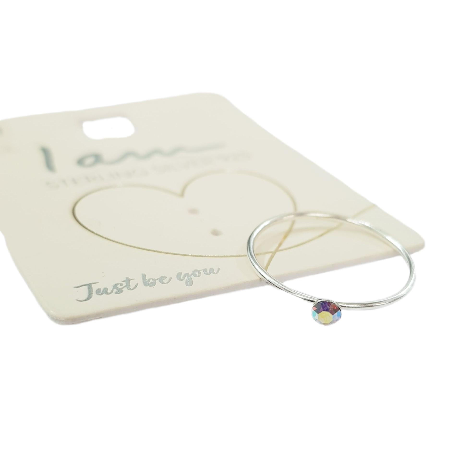 انگشتر نقره عیار ۹۲۵ نگین دار سایز ۷-۸ برند iam کد ۲۹۱۰۲