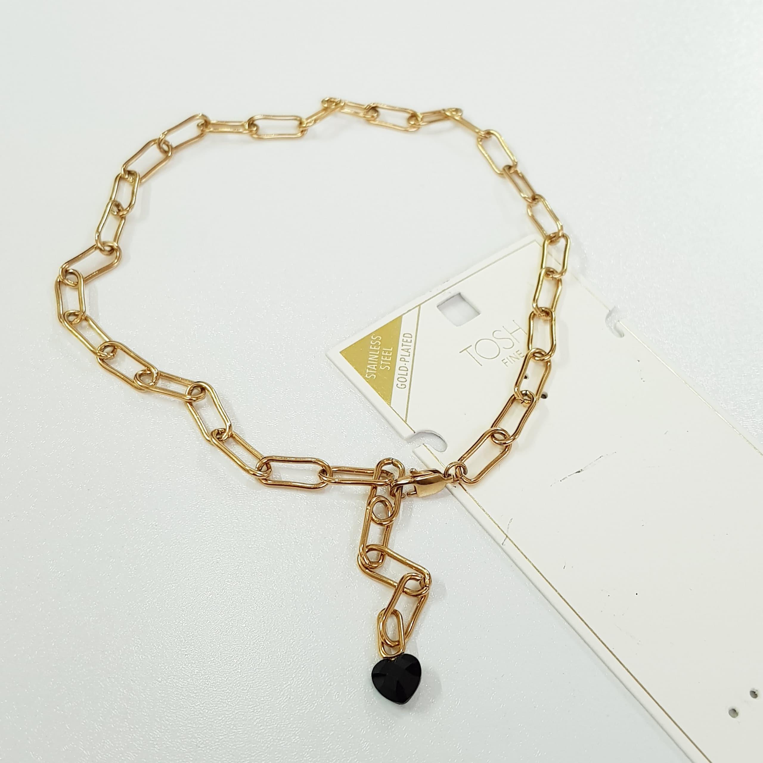 گردنبند استیل آبکاری طلا زنجیر کارتیه  ، فوق العاده زیبا برند TOSH