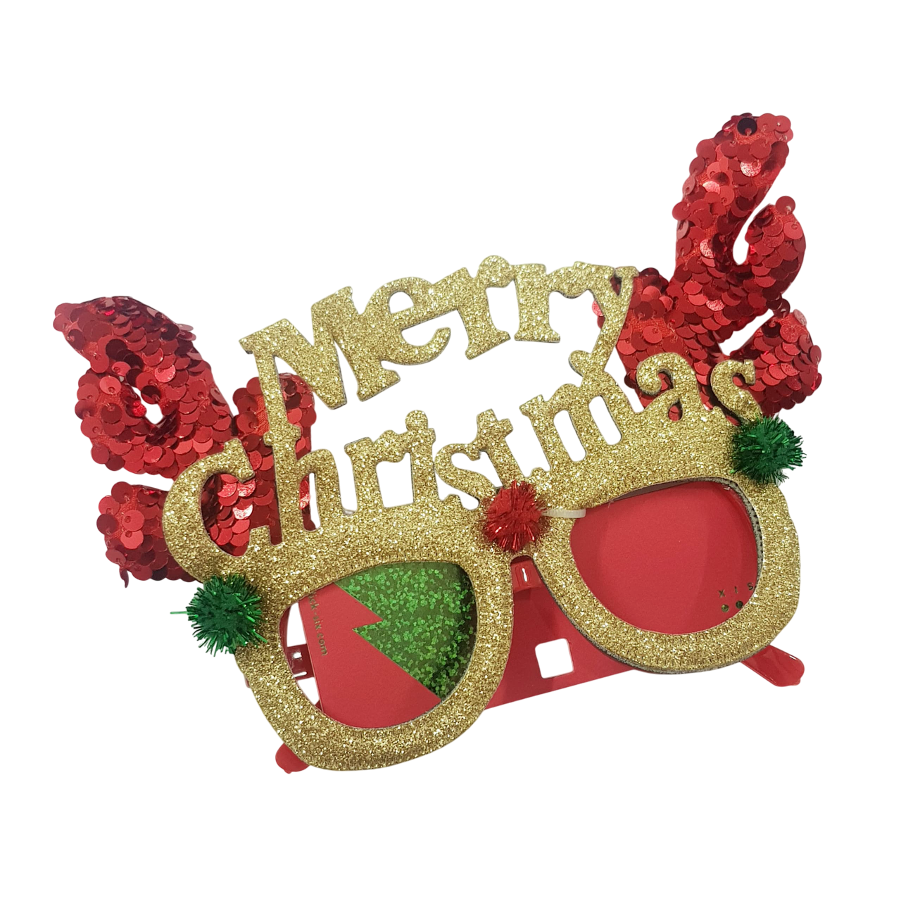 عینک فانتزی دخترانه طرح شاخ گوزن پولک دوزی شده برند Six