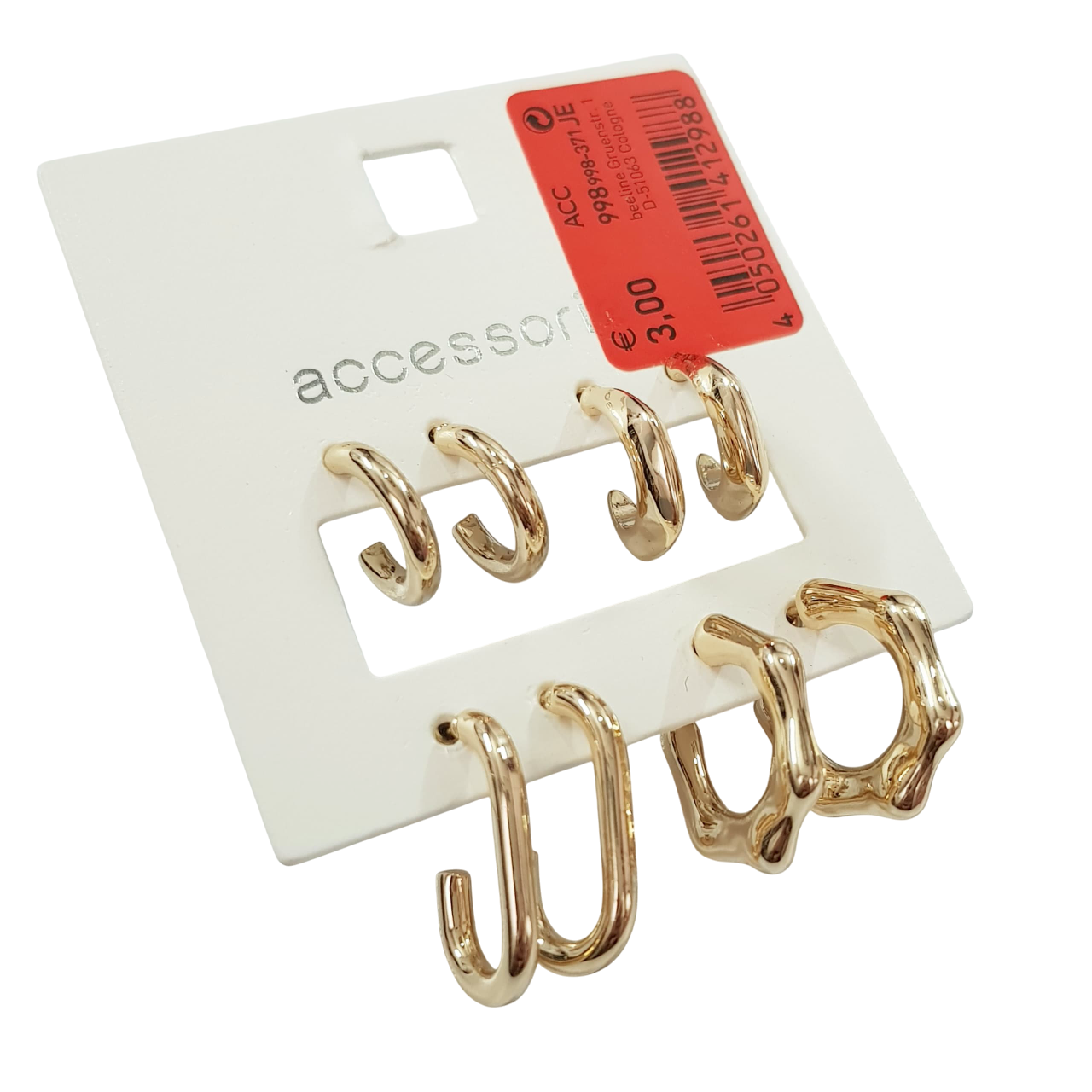 گوشواره نقره ای تمام نگین آویز دار برند Accessories کد ۲۱۰۸۷