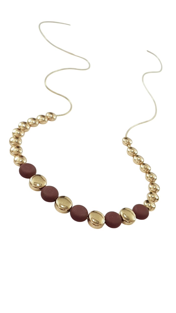 گردنبند رولباسی طلایی آویز دار برند Accessories کد ۲۱۰۸۸