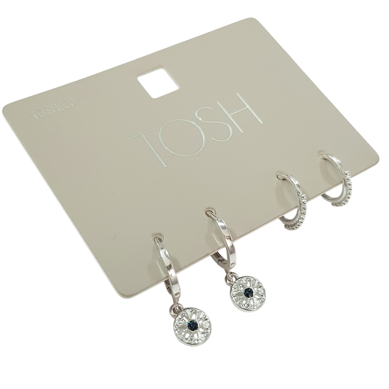 پک دو جفتی گوشواره نقره ای برند TOSH کد ۲۴۰۸۱