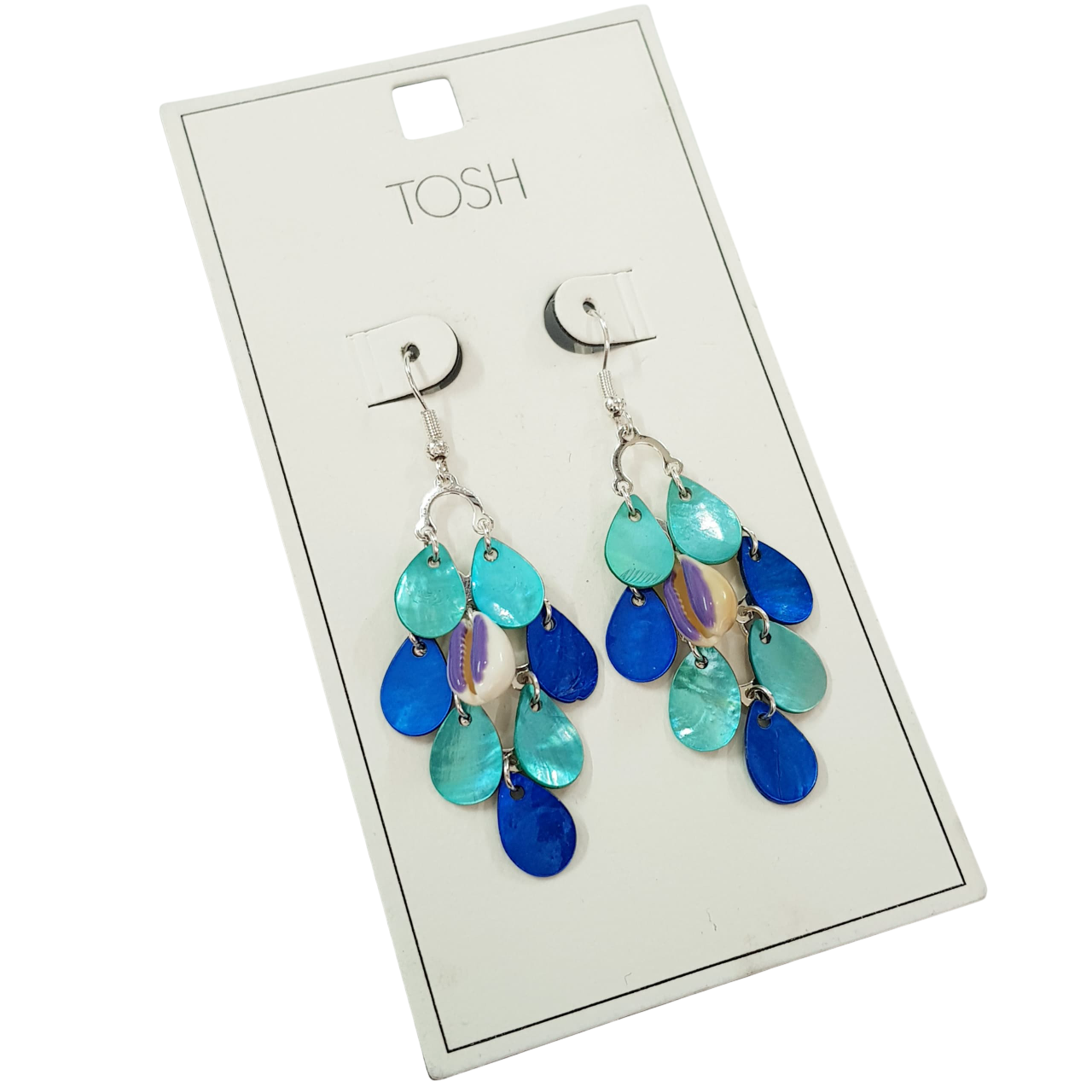 گوشواره نقره ای آویز صدف برند TOSH کد ۲۵۰۸۳