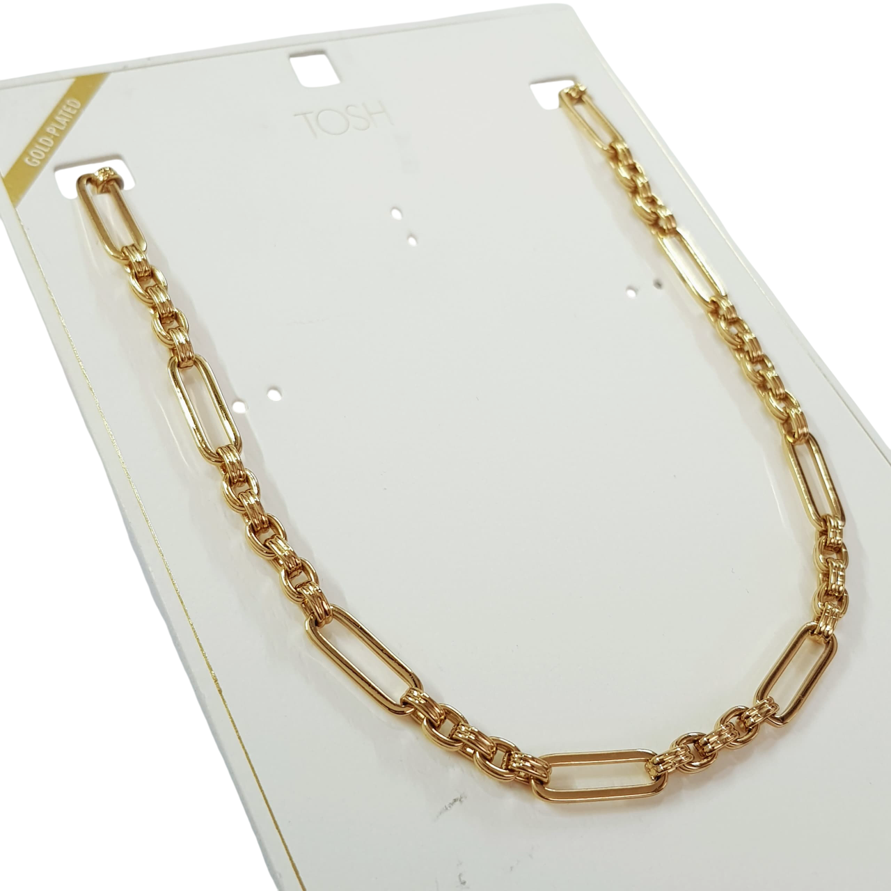 گردنبند زنجیر آبکاری طلا برند Tosh کد ۲۹۰۸۲