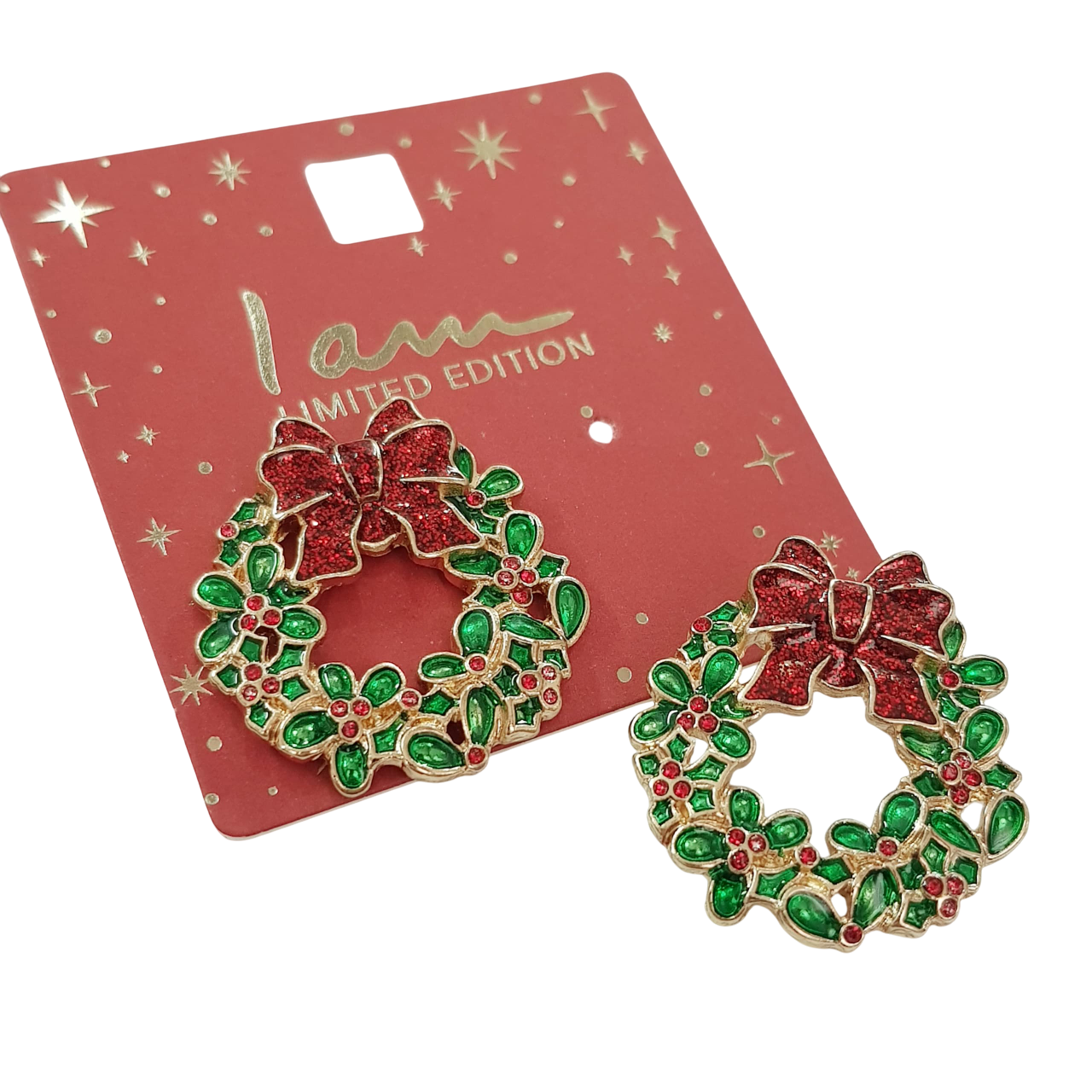 گوشواره کریسمسی نگین دار برند Accessories کد ۰۸۰۹۵