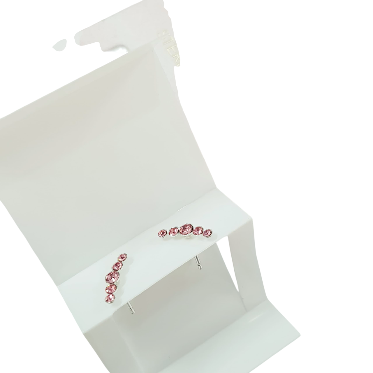 گوشواره گلگوش نقره نگین صورتی جنس نقره عیار ۹۲۵ برند iam کد ۲۱۰۹۶