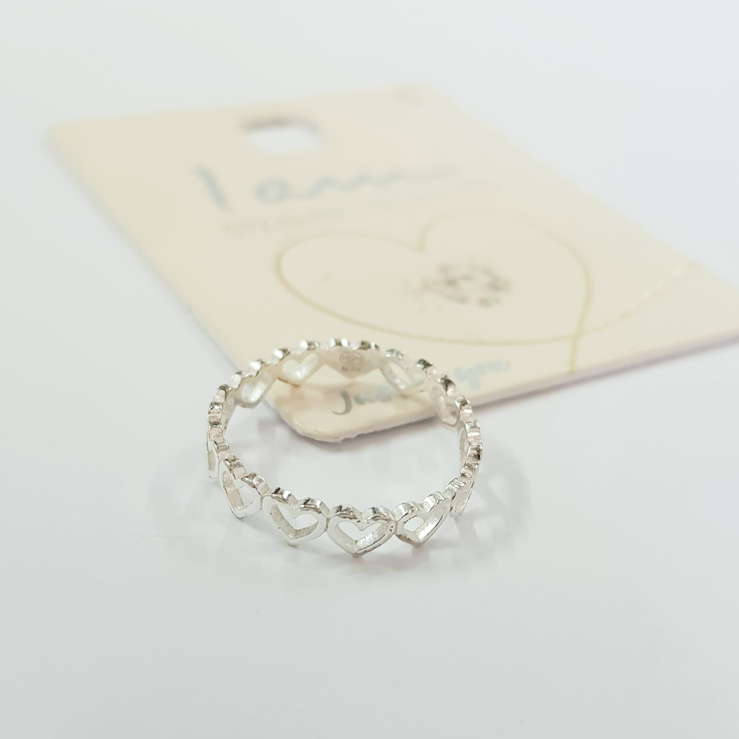 انگشتر طرح قلب جنس نقره عیار ۹۲۵ سایز ۷-۶ برند iam کد ۲۴۰۹۱