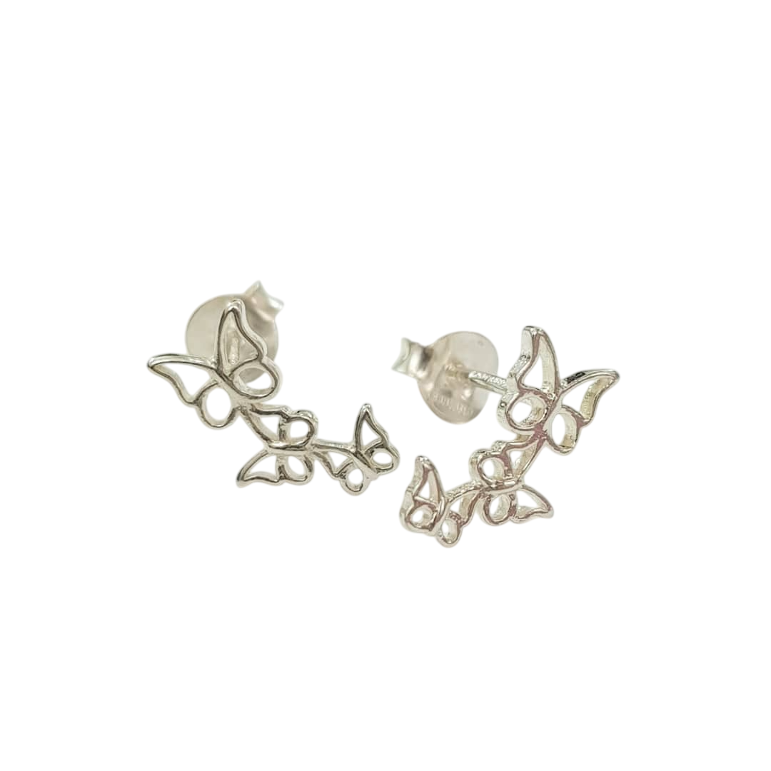 گوشواره گلگوش نقره عیار ۹۲۵ طرح پروانه برند Iam کد ۱۴۱۰۴