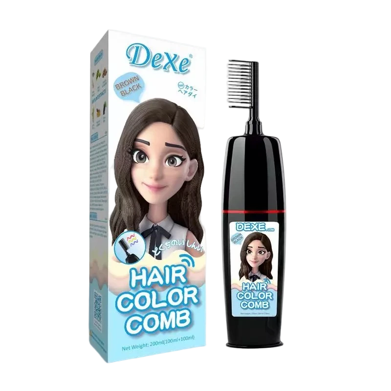 شامپو رنگ مو شانه دار دکسی DEXE رنگ قهوه ای تیره ۲۰۰ میلی لیتر