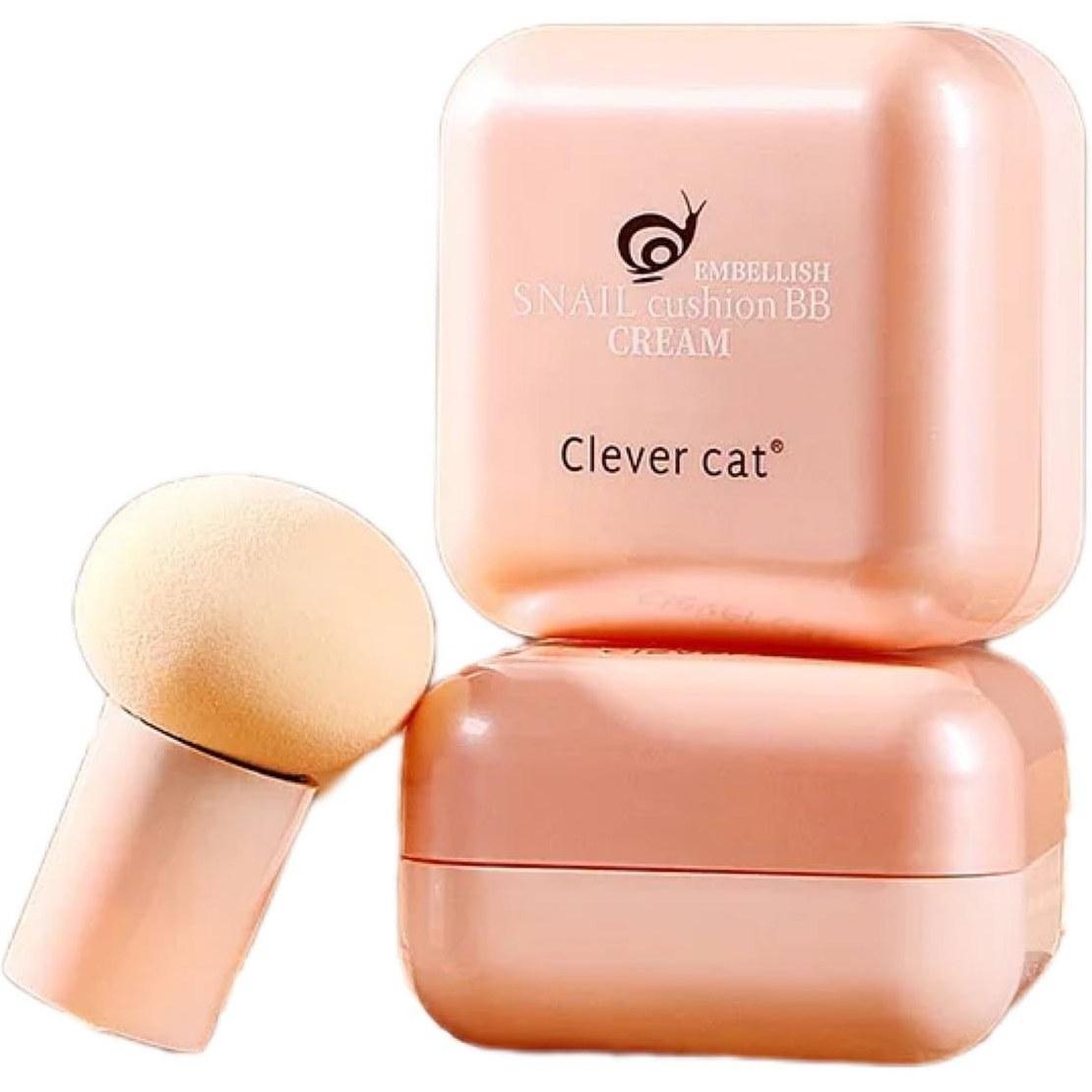 کوشن بی بی کرم حلزون کلورکت وزن 15 گرم Celever cat Cushion BB Cream شماره 22
