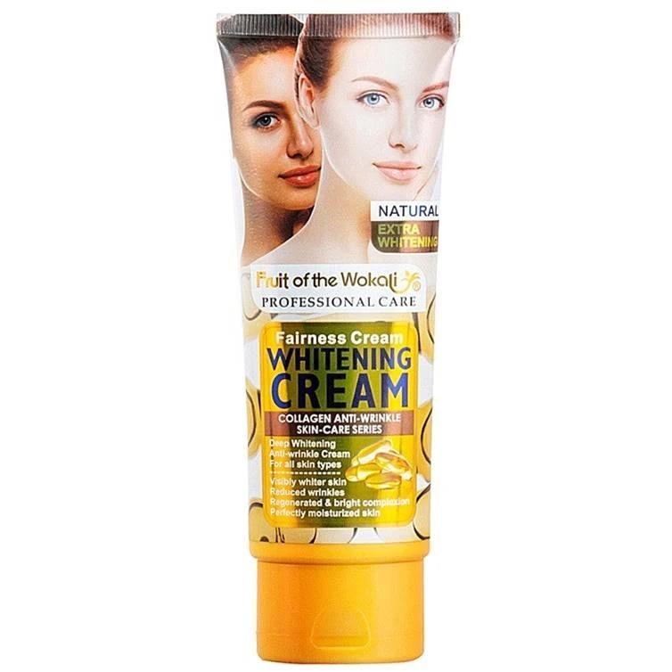 کرم سفید کننده و ضد چروک صورت و بدن دو چهره وکالی مدل کلاژن وزن 100 گرم