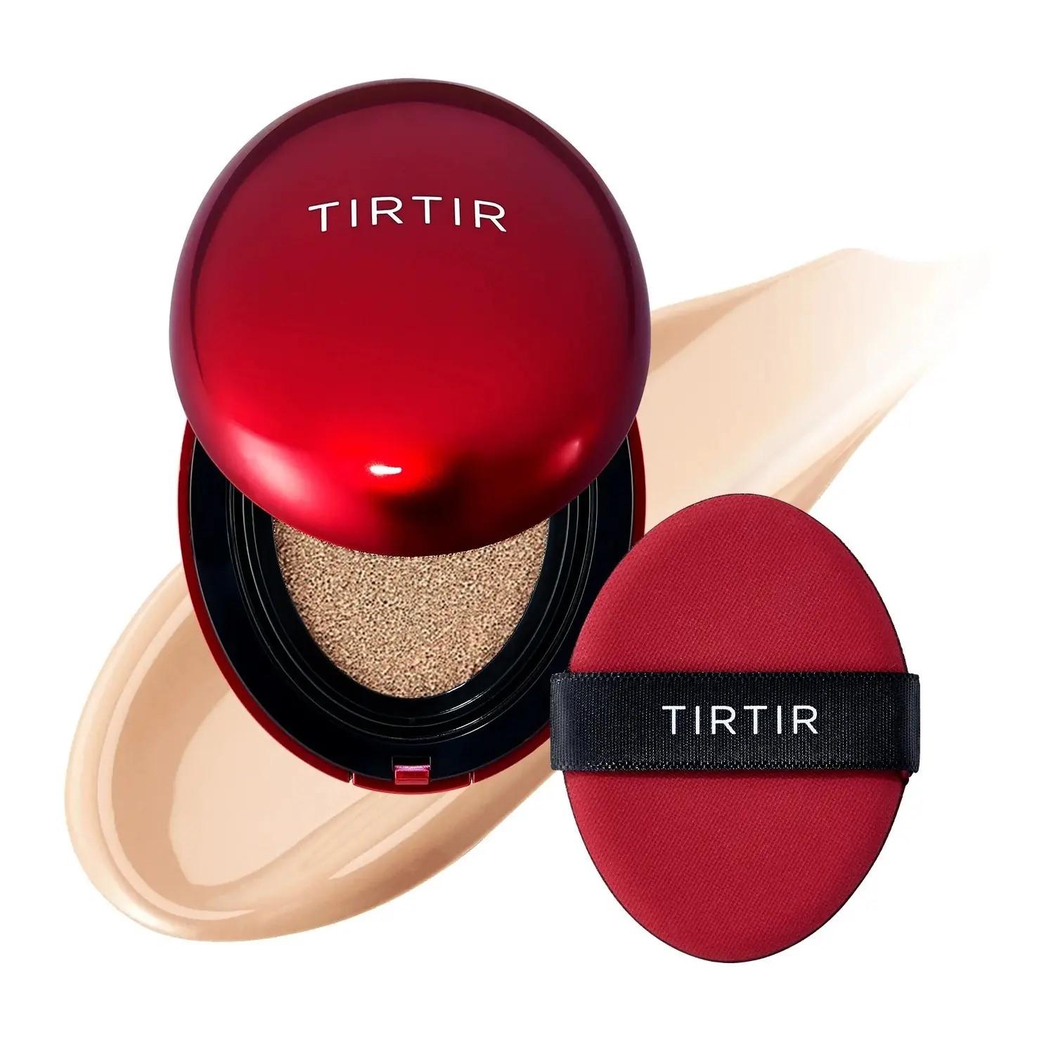 کوشن قرمز تیر تیر مدل TIRTIR Mask Fit Cushion RED رنگ 21N IVORY