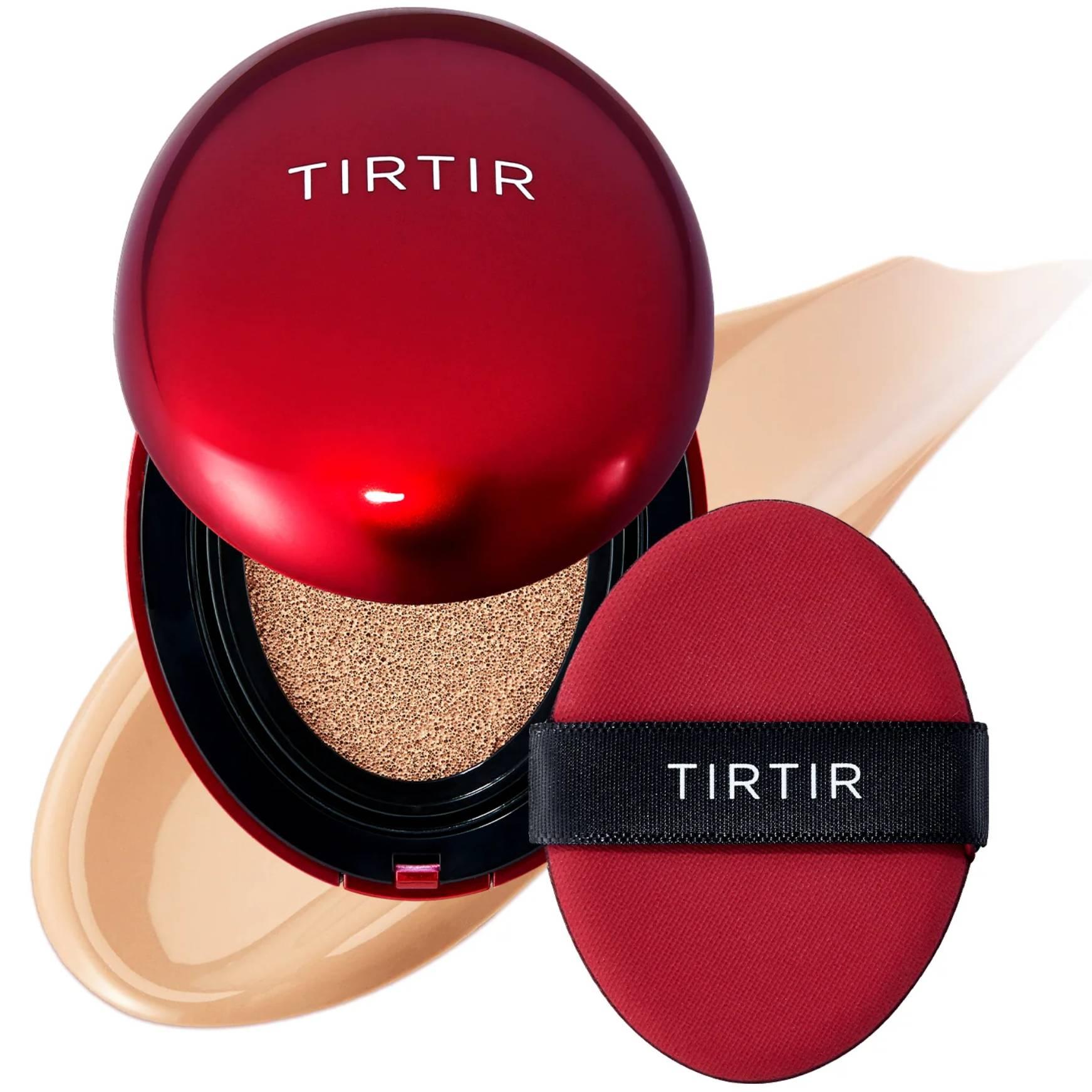 کوشن قرمز تیر تیر مدل TIRTIR Mask Fit Cushion RED رنگ 22N SHELL BEIGE